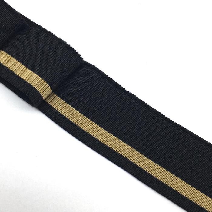 Подвяз, размер 3x80 см, цвет чёрный, коричневая полоска
