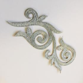 

ТермоАппликация ТАВ узор серебро №4, размер 13x5,5 см