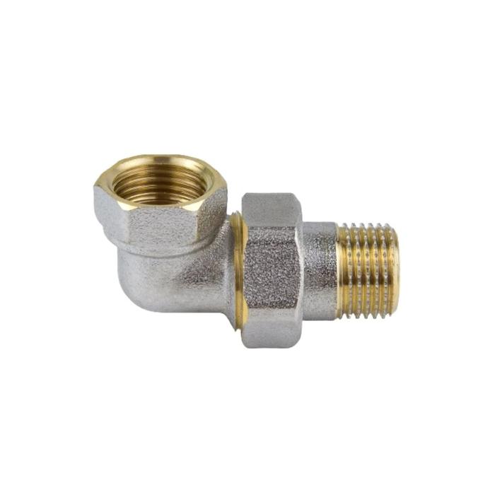 

Соединитель Aquasfera 9015-02, американка, угловой, 3/4", внутренняя/наружная, никел. латунь
