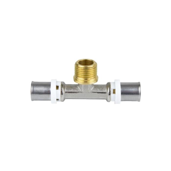 

Тройник-пресс Aquasfera 8012-03, 20 мм х 3/4" х 20 мм, наружная резьба, латунь