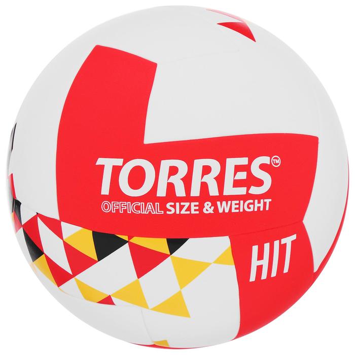 Мяч волейбольный TORRES Hit, клееный, 12 панелей, размер 5, 280 г