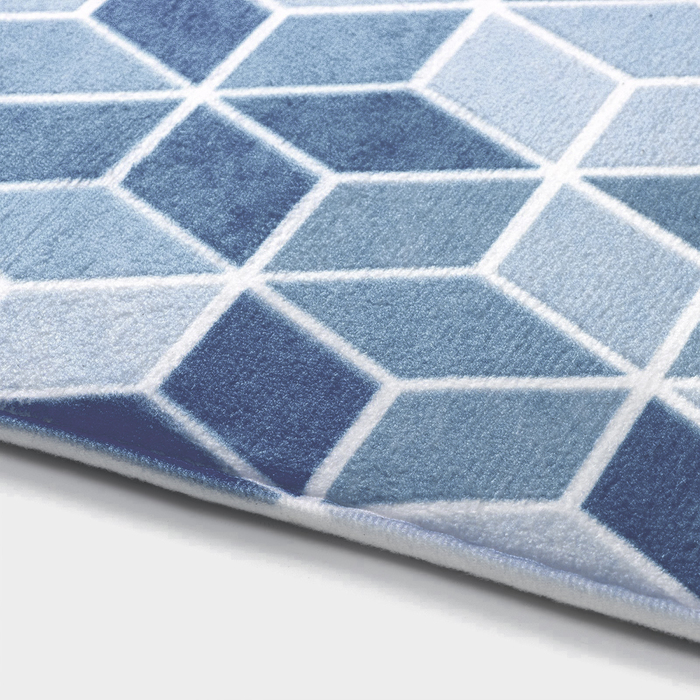 Набор ковриков для ванны и туалета Доляна «Бурлеск», 2 шт: 50×80, 40×50 см, цвет серый