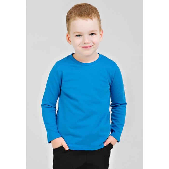 цена Лонгслив для мальчика «Basic», рост 104 см, цвет голубой