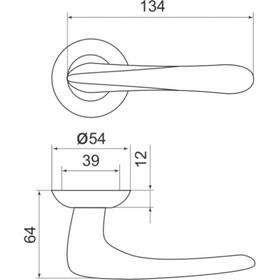 

Ручка раздельная Pava LD42-1GP/SG-5, кв. 8х140, цвет золото, матовое золото