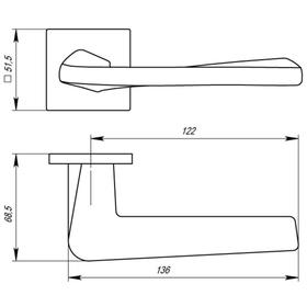 

Ручка раздельная TORSO USS CP-8, цвет хром
