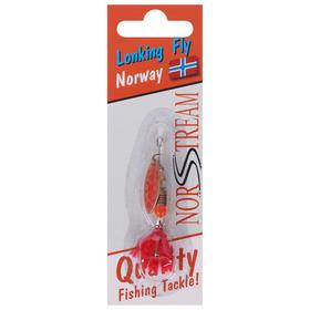 

Блесна вращающаяся Lonking Fly №0, 3,5 г, цвет copper red dots/red tail