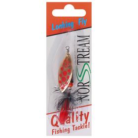 

Блесна вращающаяся Lonking Fly №2, 7 г, цвет gold red dots/red tail