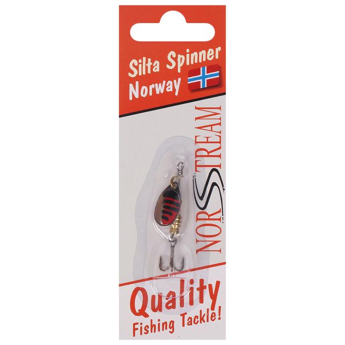Блесна вращающаяся Silta Spinner №0, 2 г, цвет silver/red back