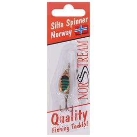

Блесна вращающаяся Silta Spinner №1, 3 г, цвет gold black/green