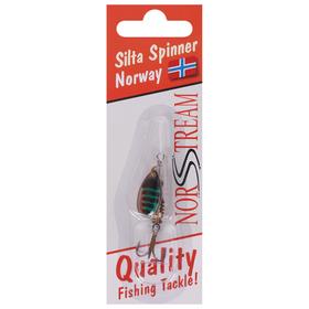 

Блесна вращающаяся Silta Spinner №1, 3 г, цвет silver black/green