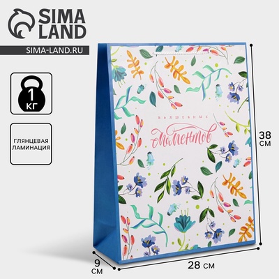 Пакет ламинированный Best wishes, S 12 х 15 х 5,5 см