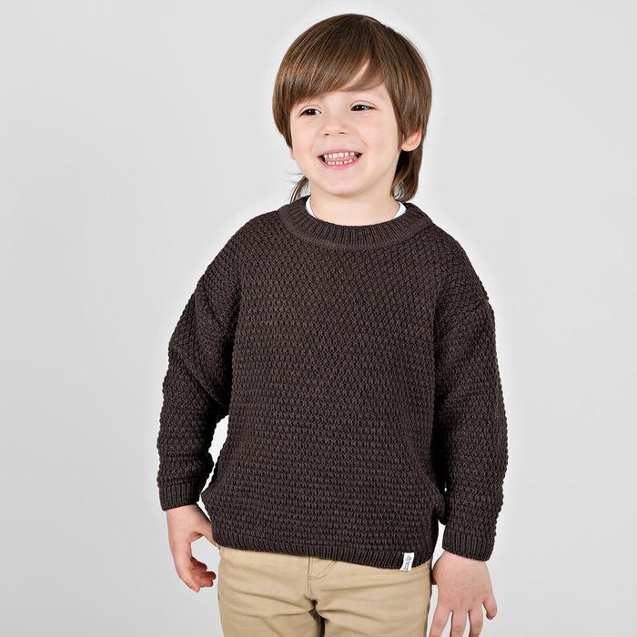 Джемпер для мальчика «Basic», рост 128 см, цвет коричневый
