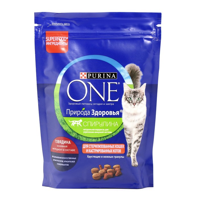 

Сухой корм Purinа one для стерилизованных кошек, говядина, 180 г