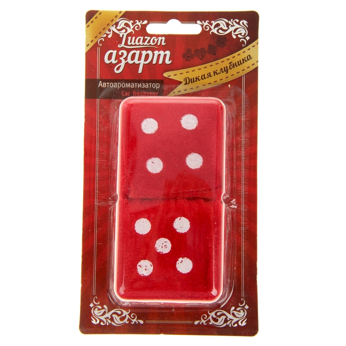 Ароматизатор подвесной "Кости", красный, клубника