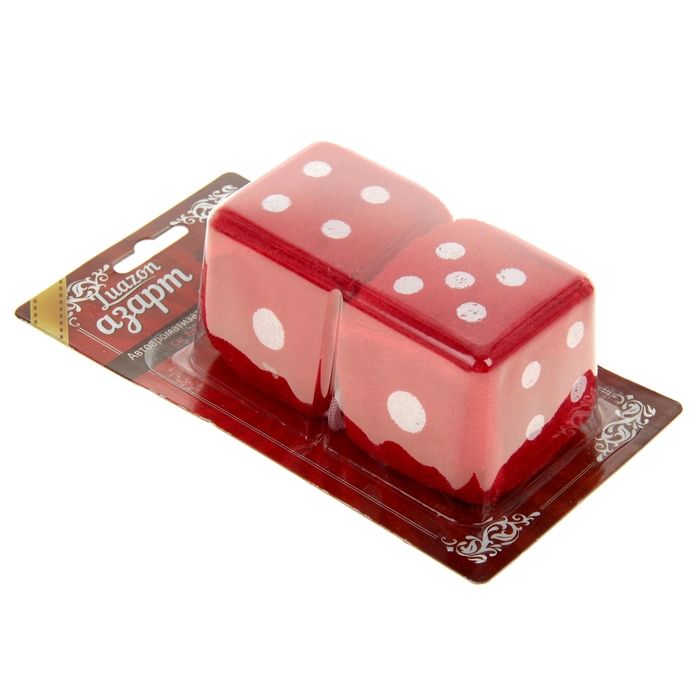 Ароматизатор подвесной "Кости", красный, клубника