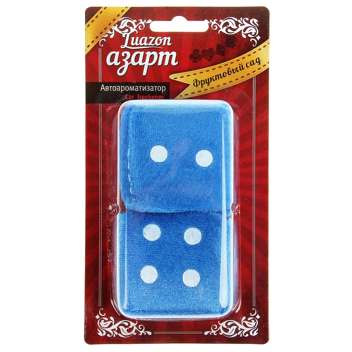 Ароматизатор подвесной "Кости", синий, персик