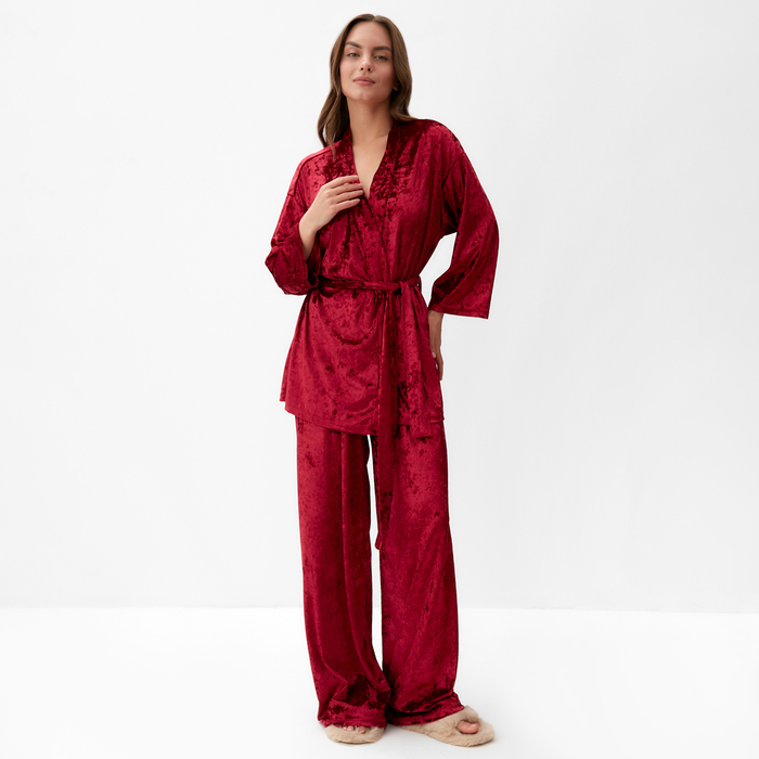 

Костюм женский (жакет, брюки) KAFTAN, размер 48-50, цвет бордовый