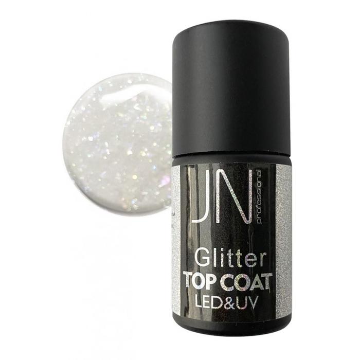 фото Топ для гель-лака jessnail glitter top coat №08, 10 мл