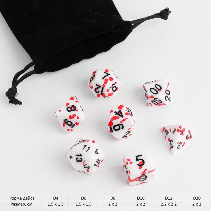 

Набор кубиков для D&D (Dungeons and Dragons, ДнД), серия: D&D, "Капля", 7 шт