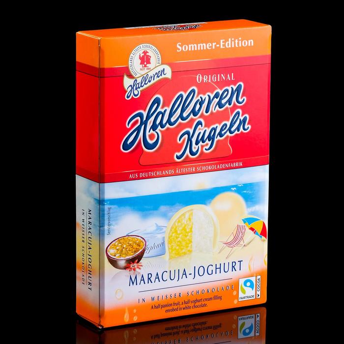 Конфеты Оригинальные шарики Halloren Kugeln «Маракуйя - йогурт», 125 г