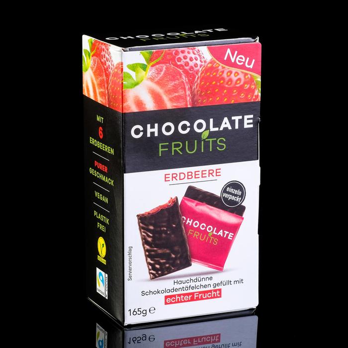 

Шоколад в пластинках Chocolate Fruits Erdbeere с клубничной начинкой, 165 г