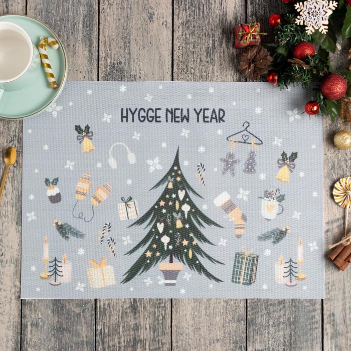 

Новогодняя салфетка на стол Hygge New Year ПВХ, 40х29 см