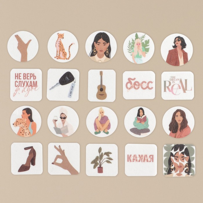 

Наклейки на кальке Woman, 40 шт.