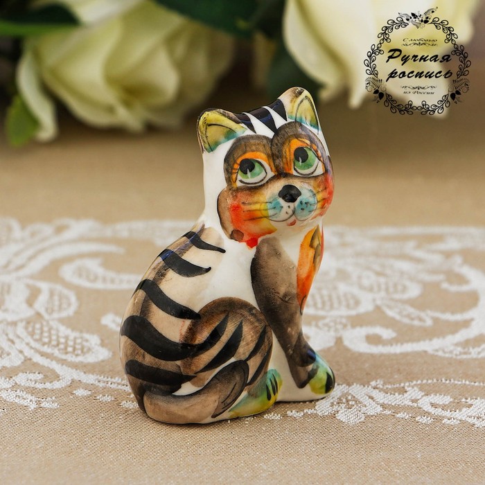 Сувенир «Кот Волна», гжель, цвет