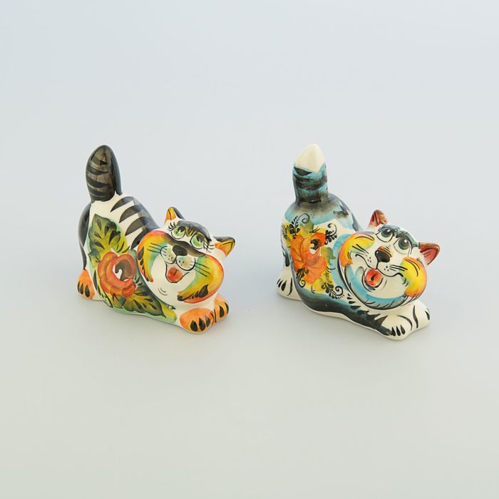 Сувенир Кот чеширский гжель цвет