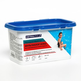 Мультихлор AstralPool для дезинфекции воды и предотвращения появления водорослей и мутности в бассейнах, таблетки, 1 кг