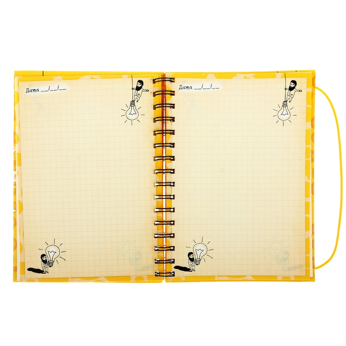 Ежедневник на гребне "Я гениален", твёрдая обложка, А5, 96 листов