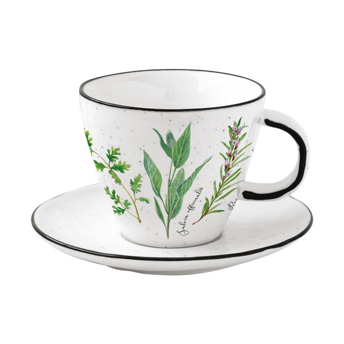 Чашка с блюдцем «Herbarium», 0.25 л