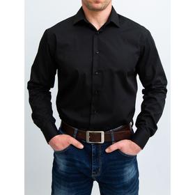 Рубашка мужская, рост 170-176, размер 43, цвет черный Ош