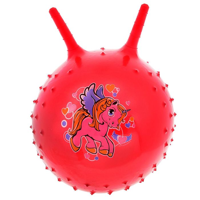 Мяч-попрыгун с рожками "Девчонки и Мальчишки" массажный, d=45 см, 350 гр, МИКС