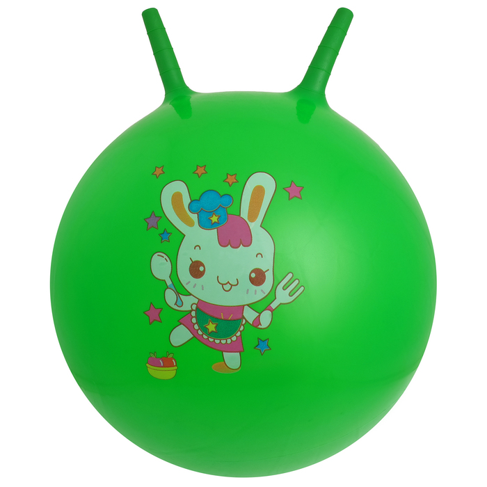 Мяч-попрыгун с рожками "Девчонки и Мальчишки" массажный, d=65 см, 600 гр, МИКС