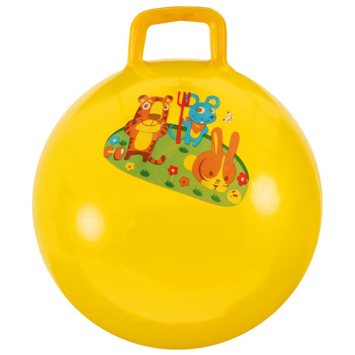 Мяч прыгун с ручкой «Девчонки и Мальчишки», d=45 см, 350 г, МИКС