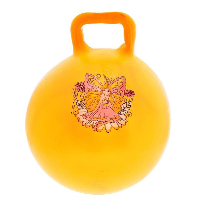 Мяч-попрыгун с ручкой "Девчонки и Мальчишки", d=55 см, 420 гр, МИКС