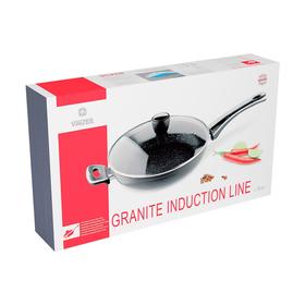 

Сковорода со стеклянной крышкой Granite Induction Line, 28 см
