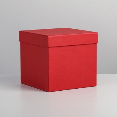 Коробка-куб  160х160х155 мм, красный
