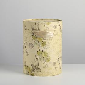 

Коробка круглая с завальцовкой "прованс" 190х245 мм, слоновая кость