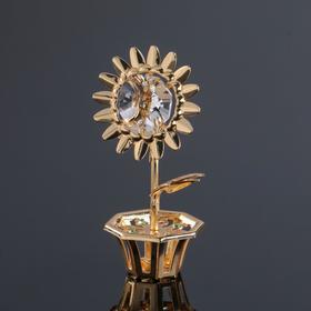 Сувенир «Цветочек", с кристаллами Сваровски