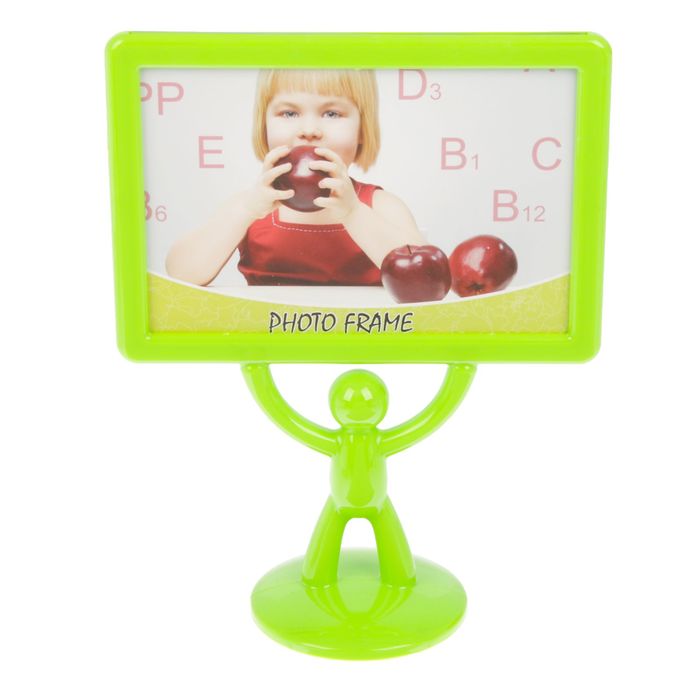 Фоторамка "Человечек-силач" для фото 10х15 см, МИКС