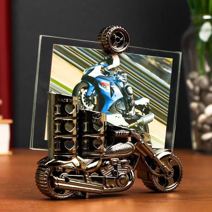 Фоторамка для фото 10х15 см "Спортбайк" с карандашницей