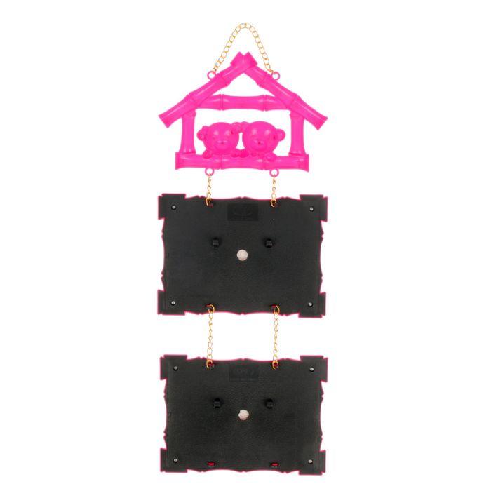 Фоторамка на 2 фото 10х15 см "Мишкин дом" с цепочкой, МИКС