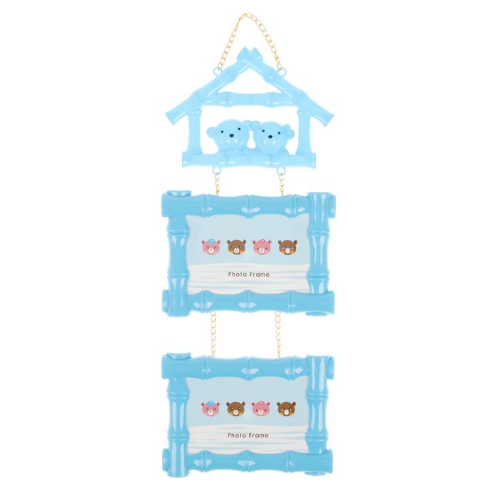 Фоторамка на 2 фото 10х15 см "Мишкин дом" с цепочкой, МИКС