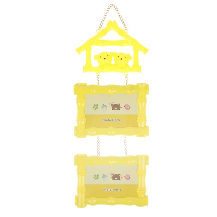 Фоторамка на 2 фото 10х15 см "Мишкин дом" с цепочкой, МИКС