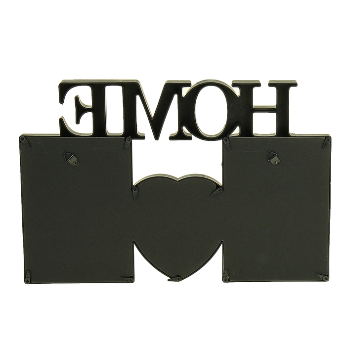 Фоторамка HOME чёрная на 3 фото 10х10 см, 10х15 см