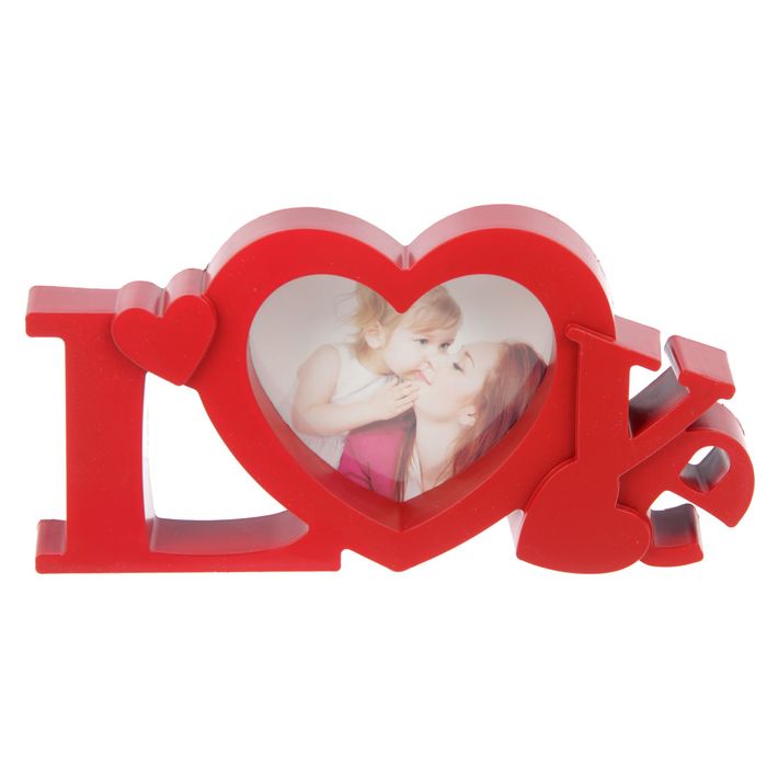 Фоторамка "Сердце Love" на фото 10х10 см