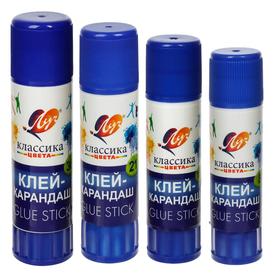 

Набор 4 штуки клей-карандаш PVP 8 г, 15 г, 21 г, 36 г, Луч «Классика цвета»
