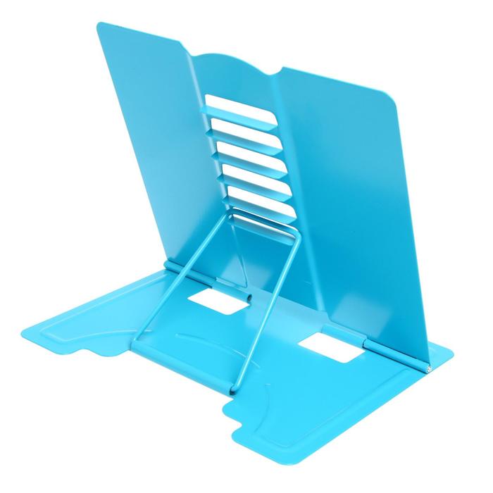 Подставка для учебников и книг металлическая 21 x 19 см, deVENTE Mars Mission, вес 500 г, с противоскользящими ножками, голубой 5618536